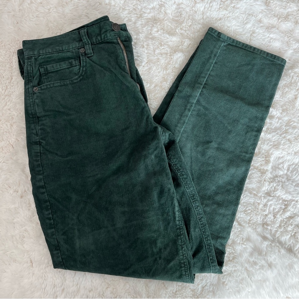 American Eagle Outfitters Dark Green Corduroy Mom Jeans